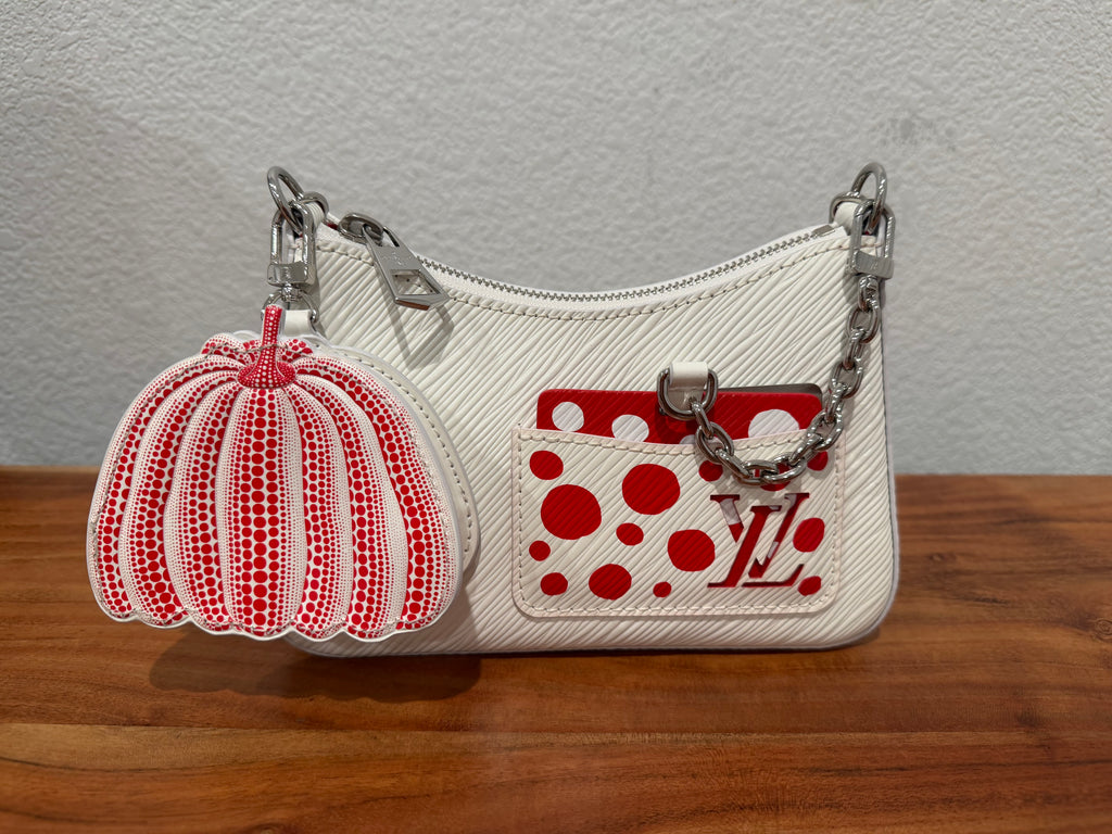 Louis Vuitton "Preloved" Marellini Yayoi Kusama Infinity Dots Handbag Epi Leather
