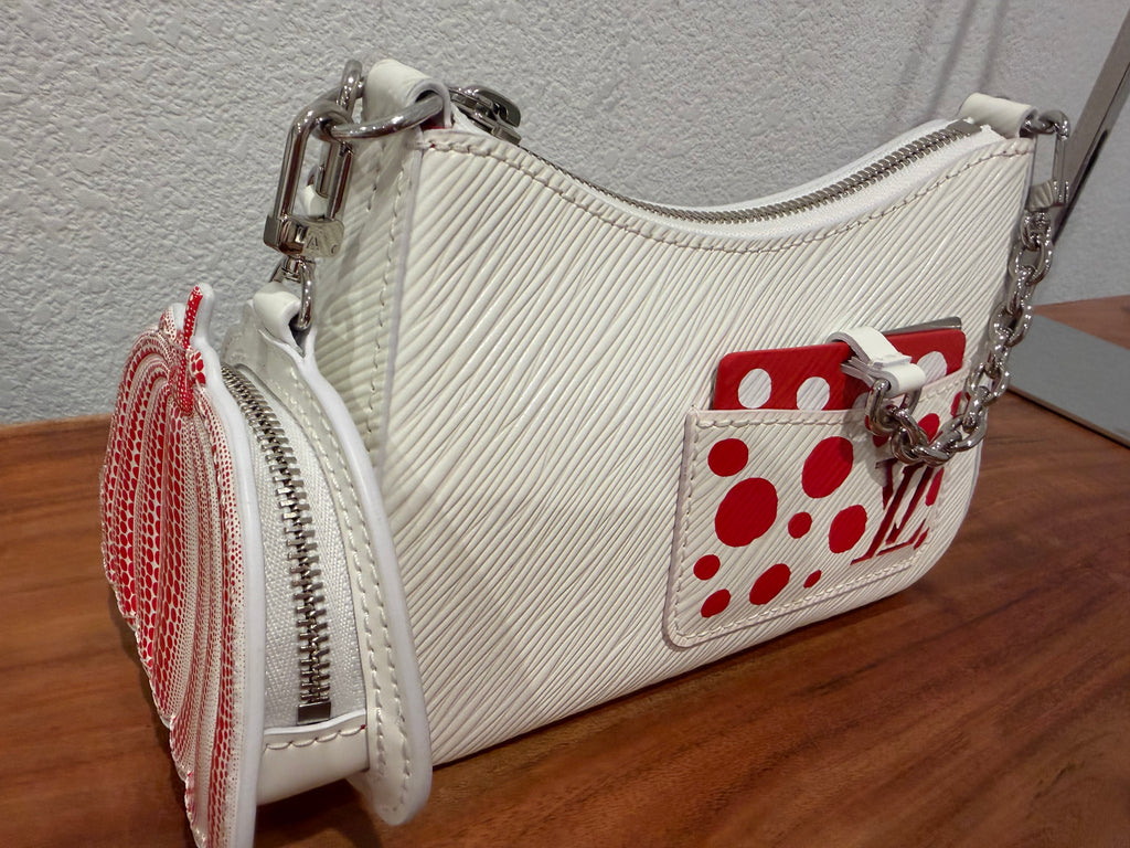 Louis Vuitton "Preloved" Marellini Yayoi Kusama Infinity Dots Handbag Epi Leather